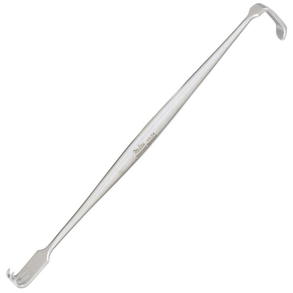 Vantage Senn Retractor, 6.5in, Sharp Prongs, Double Ended